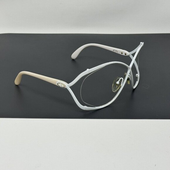 Christian Dior Vintage Sunglasses White 2056 70 Size 67mm No Lenses - Picture 1 of 16